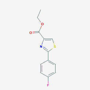 molecular formula C12H10FNO2S B161588 2-(4-氟苯基)噻唑-4-羧酸乙酯 CAS No. 132089-35-1