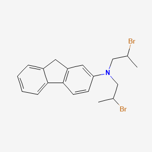 molecular formula C19H21Br2N B1615886 N,N-bis(2-bromopropyl)-9H-fluoren-2-amine CAS No. 6583-81-9