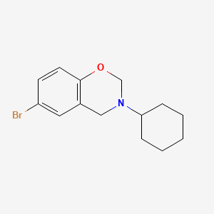 molecular formula C14H18BrNO B1615891 6-Bromo-3-cyclohexyl-3,4-dihydro-2H-1,3-benzoxazine CAS No. 6638-88-6