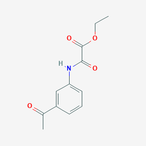 molecular formula C12H13NO4 B1615893 Ethyl 2-(3-acetylanilino)-2-oxoacetate CAS No. 6345-11-5