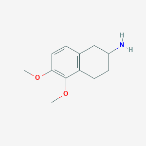 molecular formula C12H17NO2 B1615937 1,2,3,4-Tetrahydro-5,6-dimethoxy-2-naphthylamine CAS No. 21489-50-9