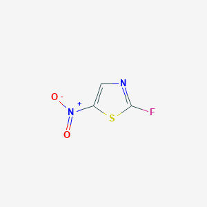 molecular formula C3HFN2O2S B161594 2-Fluoro-5-nitro-1,3-thiazole CAS No. 130080-39-6