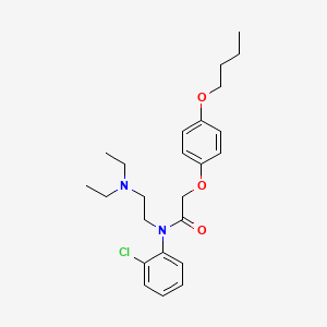 ACETANILIDE, 2-(p-BUTOXYPHENOXY)-2'-CHLORO-N-(2-(DIETHYLAMINO)ETHYL)-