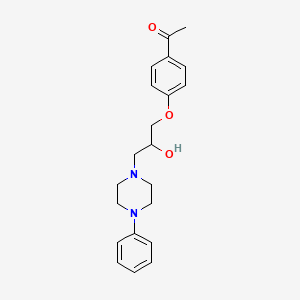 molecular formula C21H26N2O3 B1615957 4'-(2-Hydroxy-3-(4-phenylpiperazinyl)propoxy)acetophenone CAS No. 63990-49-8