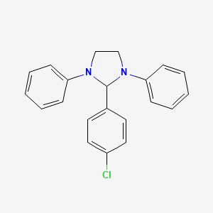 molecular formula C21H19ClN2 B1615964 IMIDAZOLIDINE, 2-(p-CHLOROPHENYL)-1,3-DIPHENYL- CAS No. 73941-38-5