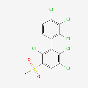 molecular formula C13H6Cl6O2S B1615965 联苯，2,2',3,3',4',6-六氯-5-(甲基磺酰基)- CAS No. 149949-90-6