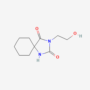 molecular formula C10H16N2O3 B1615975 3-(2-Hydroxyethyl)-1,3-diazaspiro[4.5]decane-2,4-dione CAS No. 882-67-7