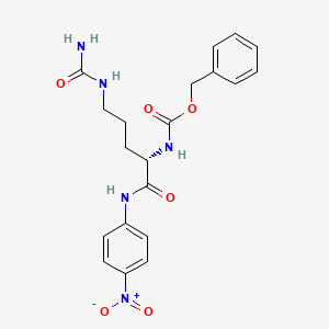 molecular formula C20H23N5O6 B1615980 Benzyl (S)-[4-[(aminocarbonyl)amino]-1-[[(4-nitrophenyl)amino]carbonyl]butyl]carbamate CAS No. 83575-37-5