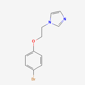 molecular formula C11H11BrN2O B1616019 1-[2-(4-Bromophenoxy)ethyl]imidazole CAS No. 250600-43-2