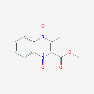 molecular formula C11H10N2O4 B1616020 2-(Methoxycarbonyl)-3-methylquinoxalinediium-1,4-diolate CAS No. 40016-70-4