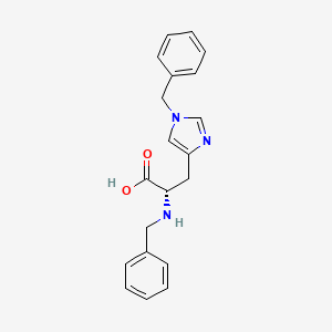 molecular formula C20H21N3O2 B1616021 Nalpha-Benzyl-Nim-benzyl-L-histidine CAS No. 57101-60-7