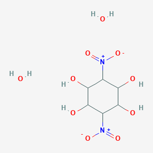 molecular formula C6H10N2O8 B1616048 2,3,5,6-Tetrahydroxy-1,4-dinitrocyclohexane dihydrate CAS No. 37098-43-4