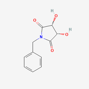 molecular formula C11H11NO4 B1616053 (3R,4S)-1-Benzyl-3,4-dihydroxy-2,5-pyrrolidinedione CAS No. 75112-74-2