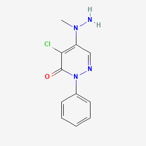 molecular formula C11H11ClN4O B1616081 4-Chloro-5-(1-methylhydrazino)-2-phenyl-3(2H)-pyridazinone CAS No. 41932-99-4