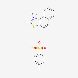 molecular formula C20H19NO3S2 B1616113 Naphtho[1,2-d]thiazolium, 1,2-dimethyl-, salt with 4-methylbenzenesulfonic acid (1:1) CAS No. 58480-17-4