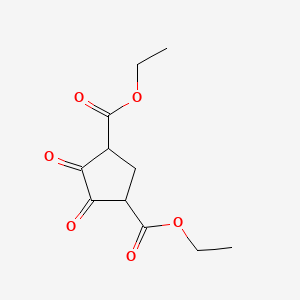 molecular formula C11H14O6 B1616123 1,3-Cyclopentanedicarboxylic acid, 4,5-dioxo-, diethyl ester CAS No. 10088-87-6