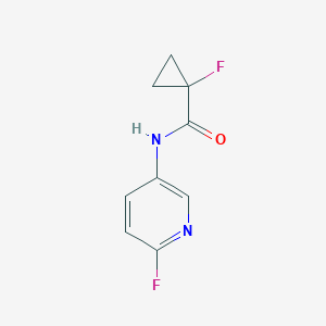 molecular formula C9H8F2N2O B161615 1-Fluoro-N-(6-fluoropyridin-3-yl)cyclopropane-1-carboxamide CAS No. 137081-16-4