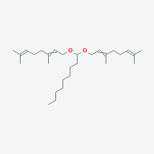molecular formula C29H52O2 B1616155 Nonane, 1,1-bis[(3,7-dimethyl-2,6-octadien-1-yl)oxy]- CAS No. 67785-73-3
