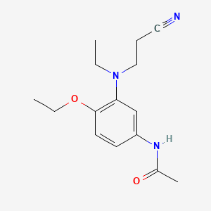 molecular formula C15H21N3O2 B1616156 Acetamide, N-[3-[(2-cyanoethyl)ethylamino]-4-ethoxyphenyl]- CAS No. 67905-64-0