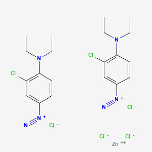 3-Chloro-4-(diethylamino)benzenediazonium tetrachlorozincate (2:1)