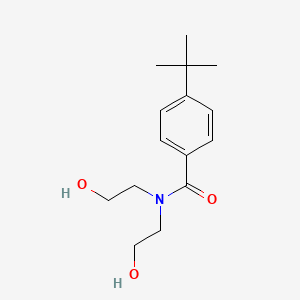 molecular formula C15H23NO3 B1616173 Benzamide, 4-(1,1-dimethylethyl)-N,N-bis(2-hydroxyethyl)- CAS No. 68368-33-2