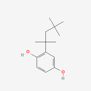 molecular formula C14H22O2 B1616194 1,4-Benzenediol, 2-(1,1,3,3-tetramethylbutyl)- CAS No. 719-03-9