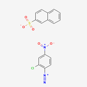 molecular formula C16H10ClN3O5S B1616235 2-Chloro-4-nitrobenzenediazonium naphthalene-2-sulphonate CAS No. 6035-19-4