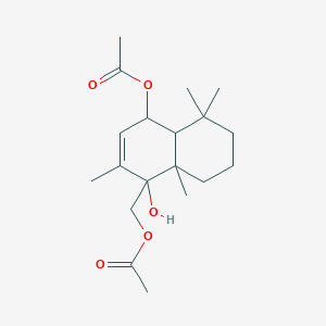 molecular formula C19H30O5 B161624 6,11-Di-O-acetylalbrassitriol CAS No. 110538-20-0