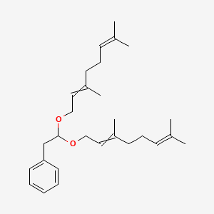 molecular formula C28H42O2 B1616241 [2,2-Bis[(3,7-dimethyl-2,6-octadienyl)oxy]ethyl]benzene CAS No. 67634-02-0