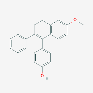 molecular formula C23H20O2 B161625 p-(6-Methoxy-2-phenyl-3,4-dihydro-1-naphthyl)phenol CAS No. 1729-38-0