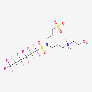 3-[3-[2-Hydroxyethyl(dimethyl)azaniumyl]propyl-(1,1,2,2,3,3,4,4,5,5,6,6,6-tridecafluorohexylsulfonyl)amino]propane-1-sulfonate