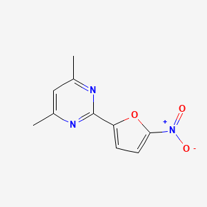 molecular formula C10H9N3O3 B1616267 4,6-Dimethyl-2-(5-nitro-2-furyl)pyrimidine CAS No. 59-35-8