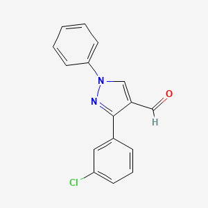 molecular formula C16H11ClN2O B1616310 3-(3-chlorophenyl)-1-phenyl-1H-pyrazole-4-carbaldehyde CAS No. 36640-43-4