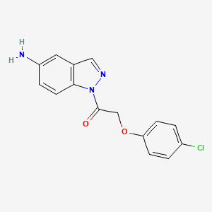 molecular formula C15H12ClN3O2 B1616315 1-(5-Amino-1h-indazol-1-yl)-2-(4-chlorophenoxy)ethanone CAS No. 23856-27-1