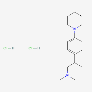 molecular formula C16H28Cl2N2 B1616324 beta,N,N-Trimethyl-4-piperidinophenethylamine dihydrochloride CAS No. 38591-44-5