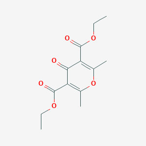 molecular formula C13H16O6 B1616329 Diethyl 2,6-dimethyl-4-oxopyran-3,5-dicarboxylate CAS No. 5456-14-4