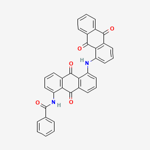 molecular formula C35H20N2O5 B1616352 n-{5-[(9,10-Dioxo-9,10-dihydroanthracen-1-yl)amino]-9,10-dioxo-9,10-dihydroanthracen-1-yl}benzamide CAS No. 6370-69-0