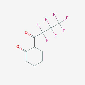 molecular formula C10H9F7O2 B1616356 2-(PERFLUOROBUTANOYL)CYCLOHEXANONE CAS No. 37172-87-5