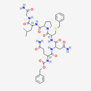 B1616362 N~2~-[(Benzyloxy)carbonyl]glutaminylasparaginyl-S-benzylcysteinylprolylleucylglycinamide CAS No. 21688-11-9