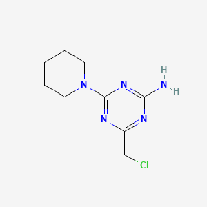 4-(chloromethyl)-6-(piperidin-1-yl)-1,3,5-triazin-2-amine