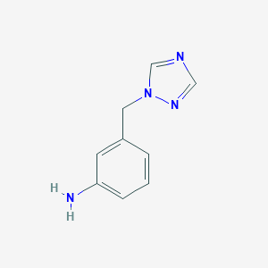 molecular formula C9H10N4 B161638 3-(1H-1,2,4-三唑-1-基甲基)苯胺 CAS No. 127988-22-1