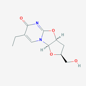 molecular formula C11H14N2O4 B161640 2,2'-Anhydro-3'-deoxy-5-ethyluridine CAS No. 133177-88-5