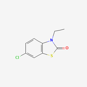 molecular formula C9H8ClNOS B1616419 6-Chloro-3-ethylbenzo[d]thiazol-2(3H)-one CAS No. 30459-51-9