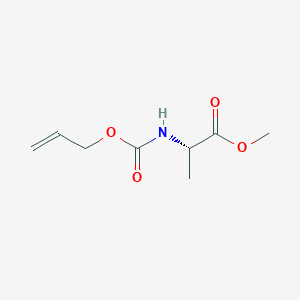 molecular formula C8H13NO4 B161644 Methyl (2S)-2-(prop-2-enoxycarbonylamino)propanoate CAS No. 128369-70-0