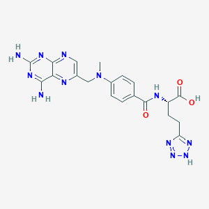 molecular formula C20H22N12O3 B161646 gamma-Tetrazole-methotrexate CAS No. 127105-48-0