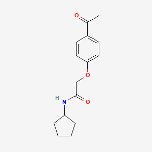 molecular formula C15H19NO3 B1616463 Acetamide, 2-(4-acetylphenoxy)-N-cyclopentyl- CAS No. 42018-29-1