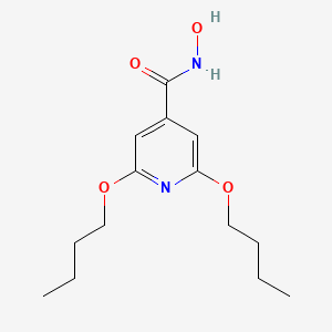 molecular formula C14H22N2O4 B1616473 Isonicotinohydroxamic acid, 2,6-dibutoxy- CAS No. 57803-71-1