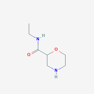 molecular formula C7H14N2O2 B161649 N-ethylmorpholine-2-carboxamide CAS No. 135072-22-9