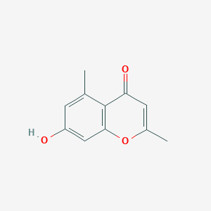molecular formula C11H10O3 B161653 7-Hydroxy-2,5-dimethyl-4H-1-benzopyran-4-one CAS No. 38412-47-4
