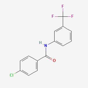 molecular formula C14H9ClF3NO B1616535 4-chloro-N-[3-(trifluoromethyl)phenyl]benzamide CAS No. 3830-65-7